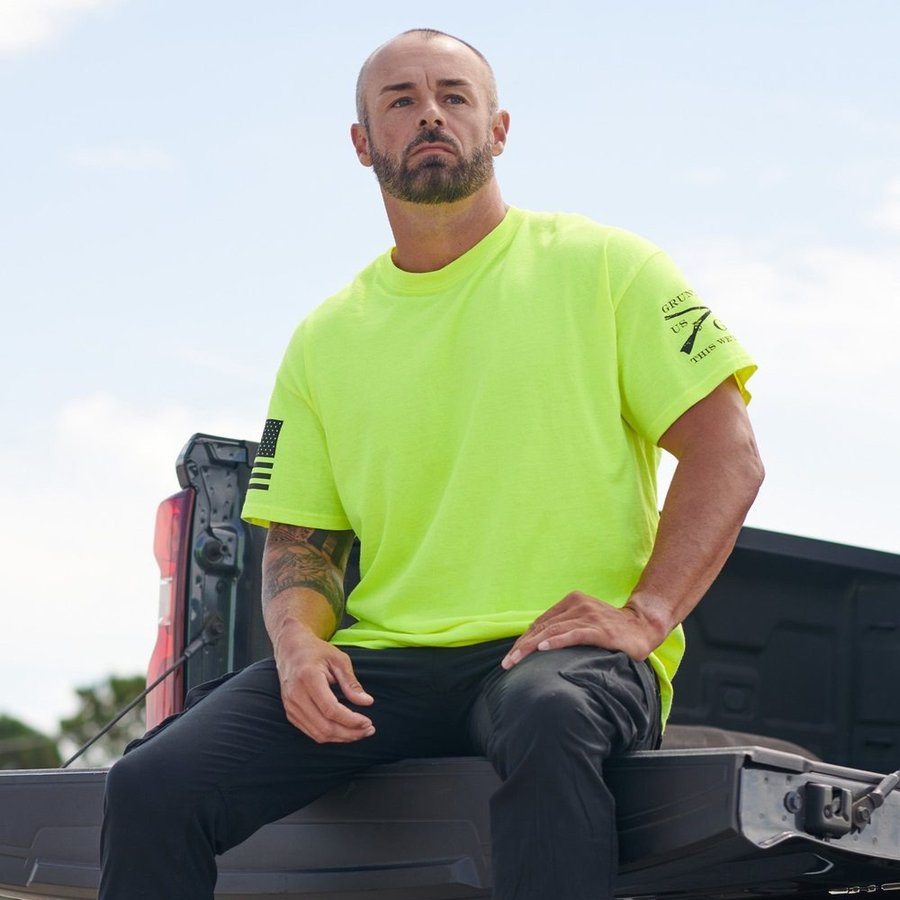 Safety Green Basic T-Shirt - Image 2