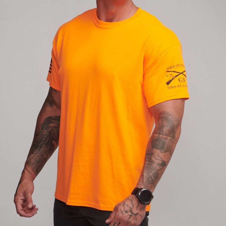 Safety Orange Basic T-Shirt - Image 3
