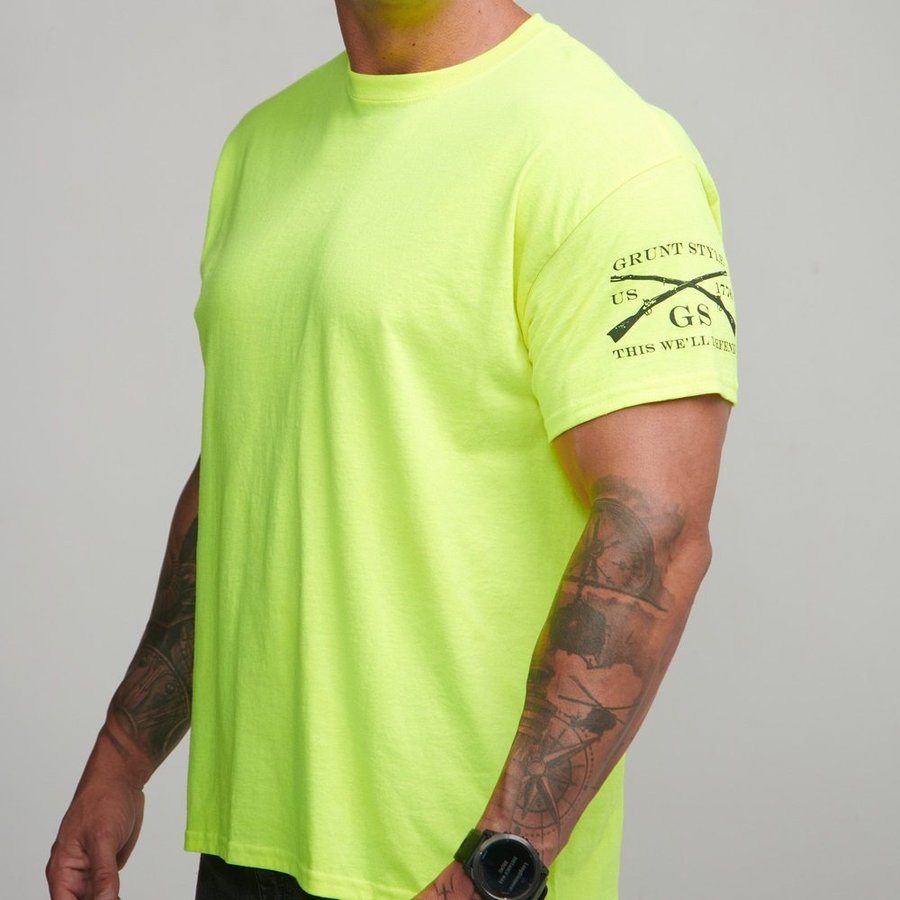 Safety Green Basic T-Shirt - Image 3