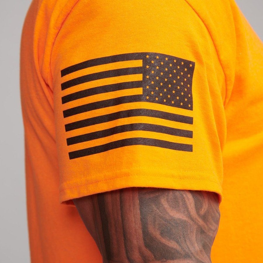 Safety Orange Basic T-Shirt - Image 4