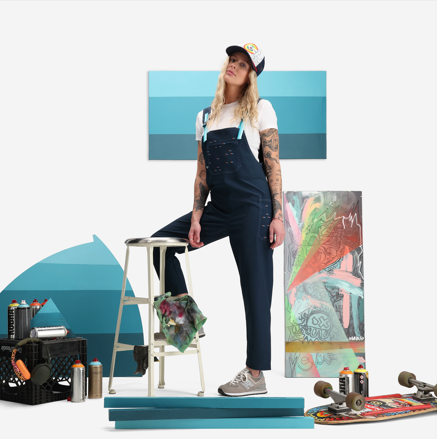 Women's Open Hearts All Day Overalls - Image 2